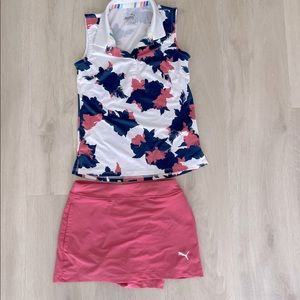 Puma golf matching set, girls size 7-8